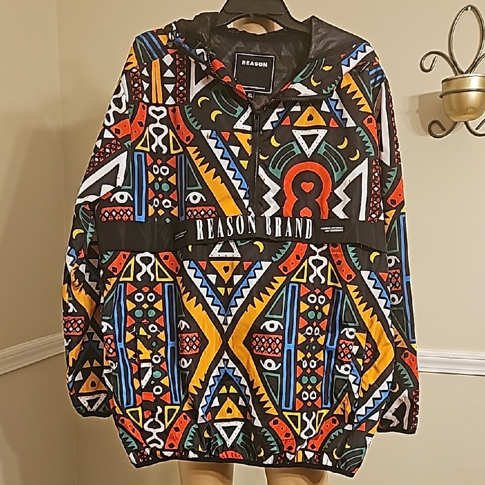 Reason Men's Multicolor Patterned Jacket - image 1